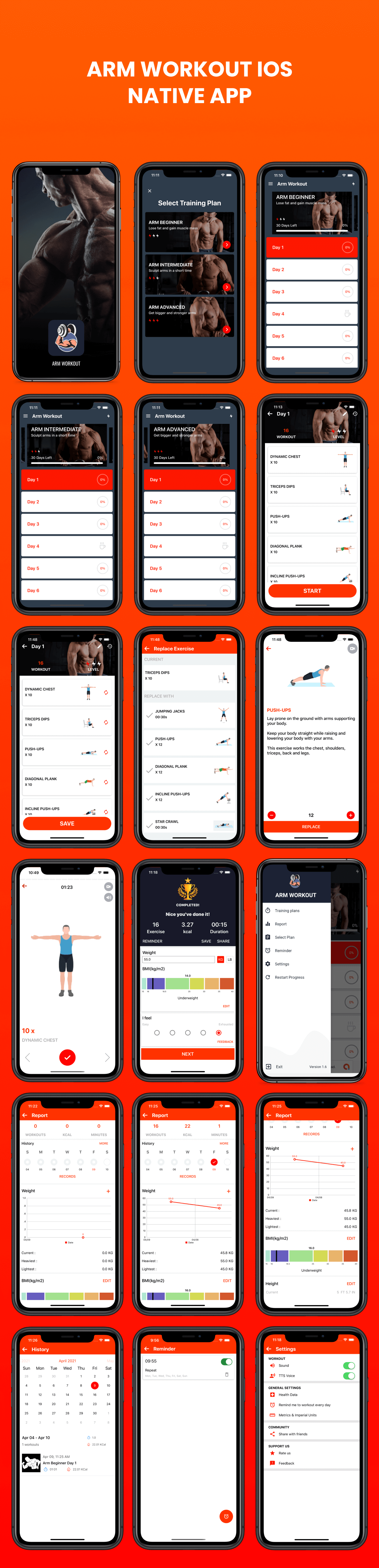 Arm Workout - iOS App