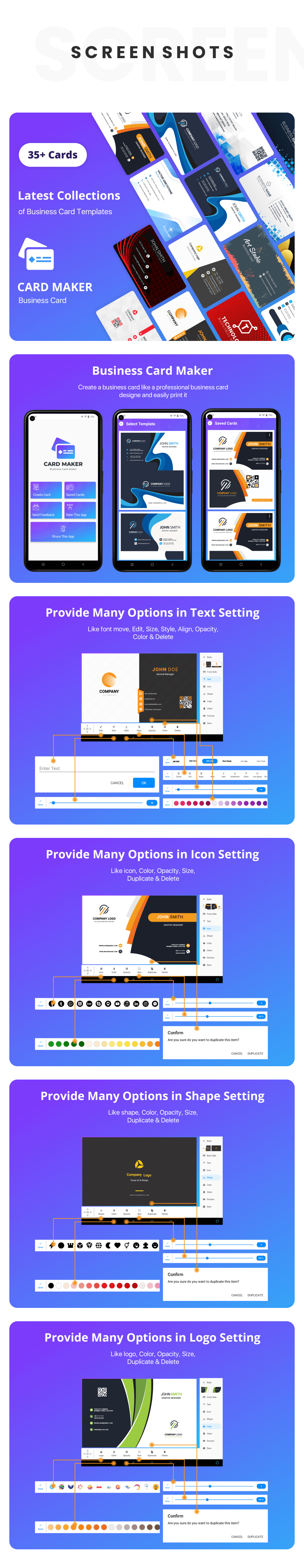Business Card Maker - Android Native App