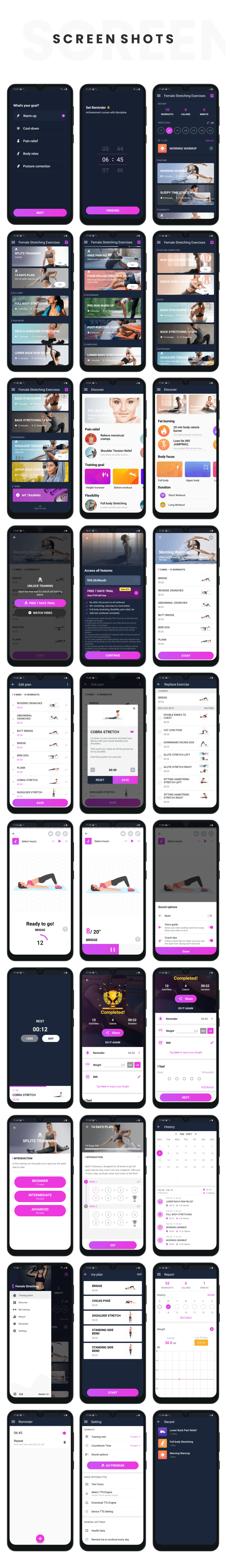 Female Stretching Exercises - Android (Kotlin)