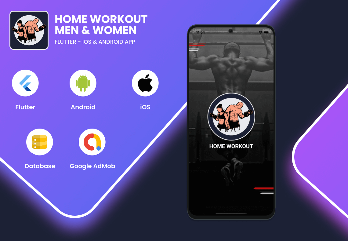 Home Workout for Men & Women - Flutter Android & iOS App