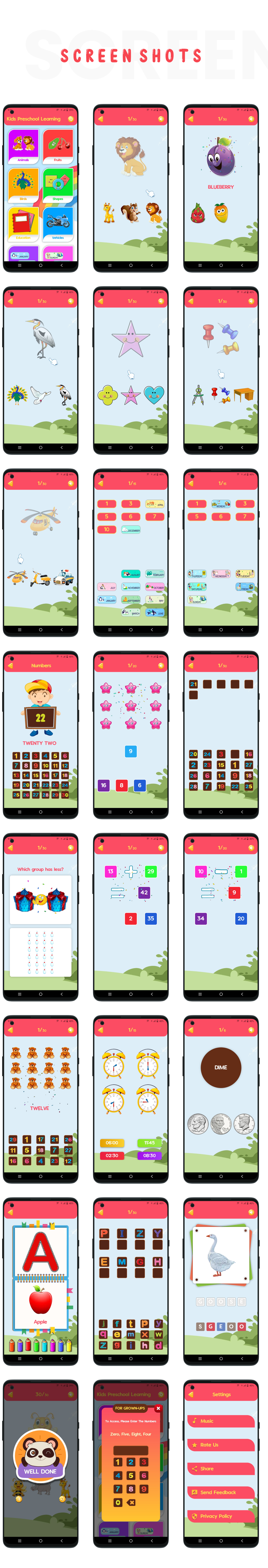 Kids Preschool Learning - Flutter Android & iOS App