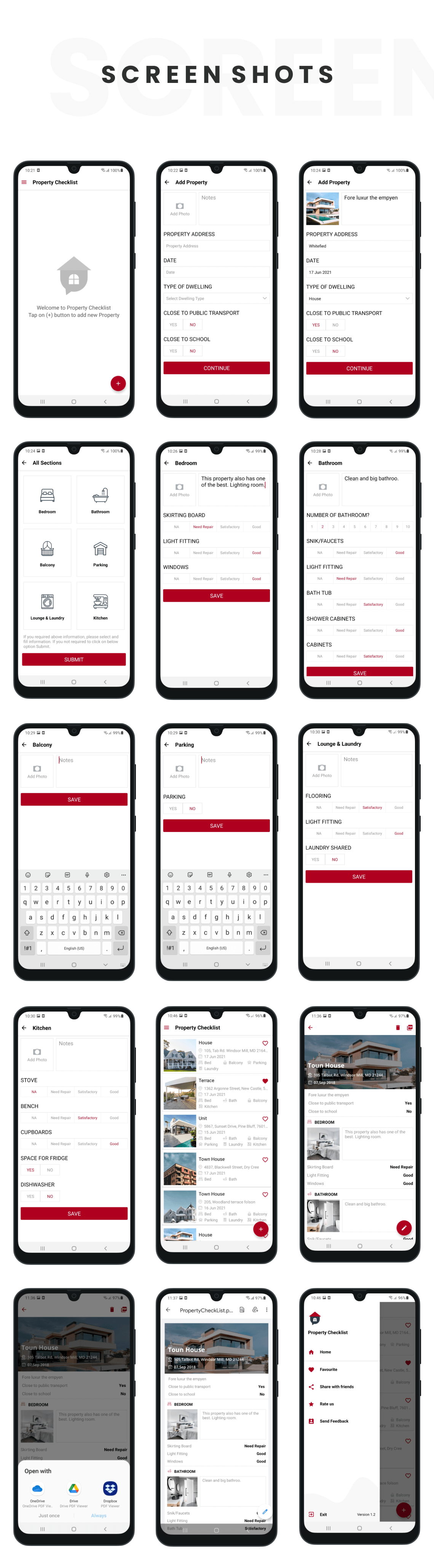Property Checklist - Android (Kotlin)