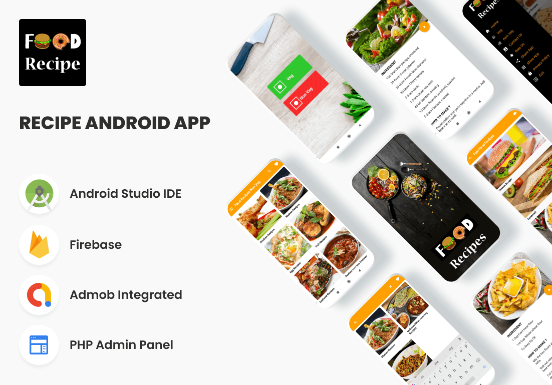 Food Recipe - Android with Admin Panel