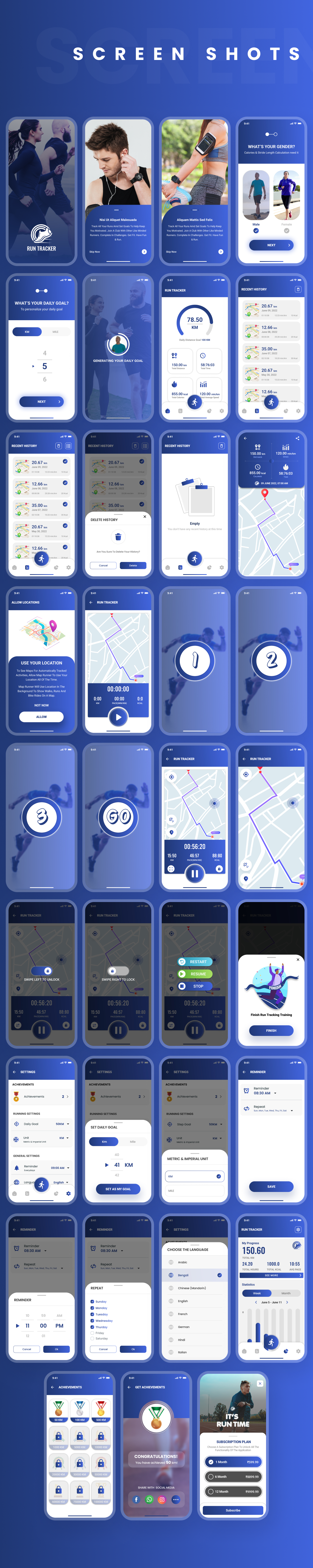Run Tracker - Android Native App (20 Languages)